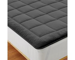 Microvezel matrassen Topper 90x200cm - matrasbeschermer voor boxspring - allergiebestendige matrasbeschermhoezen - lichtgrijs Matteress Cover