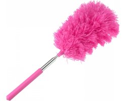 Microvezel reiniging stofdoek voor ramen en meubels - wasbare uittrekbare borstel - rozerood - diverse maten