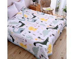 Microvezel sprei 200 x 220 cm - omkeerbaar, gewatteerd, geschikt voor eenpersoons, tweepersoons en super kingsize bed - decoratief dekbedovertrek voor elk seizoen