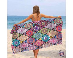 Microvezel Strandlaken, Ultralichte Badhanddoek, Snel Drogend, Zandbestendig Strandlaken, Multifunctionele Handdoek, Kamperen, Sport, Strand, Rugzak, Yoga, Sportschool, Reishanddoek, Zacht 70 * 35"