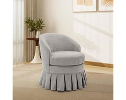 Mid-Century Fauteuil - Scandinavische Accent Stoel - Compacte Loungestoel voor Woonkamer, Slaapkamer of Make-up Tafel - Houten Poten - Comfortabel Design