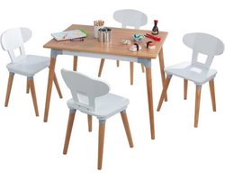 Mid-century Kid Set Met Tafel en 4 Stoelen - Kidkraft (26196)