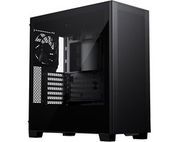 Mid-Tower PC-kast met Hoge Luchtstroom en Getemperd Glazen Venster - 10x 120mm Ventilatorposities - Zwart