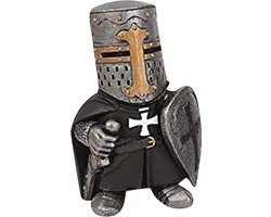 Middeleeuwse Ridder Standbeeld Tuin Ornament - Hars Tuindecoratie voor Bescherming