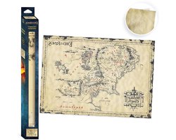 Midden-aarde Poster - Lord of the Rings Print - Wanddecoratie Kamer - Perkament Textuur - 66 x 46 cm - Bruin