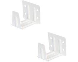 Middensteunbeugel, 44,45 x 57,15 mm jaloezie-installatie-accessoires, gordijninstallatiehouder voor 2 inch raamgordijn bovenrail (2 stuks)