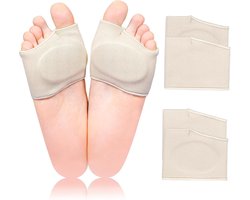 Middenvoetkussens met gelkussens voor vrouwen en mannen - verlichting bij Morton Neurom Metatarsalgie - 2 paar, beige - maat M .