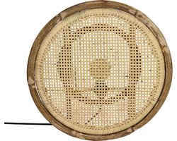 Migo Styling - Wandlamp - webbing blond - Muurlamp - Wandverlichting - Rotan - Dia 50 cm - incl 4 watt led lamp