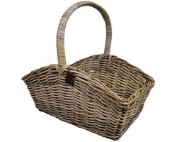 MigoStyling - Hengselmand - Rechthoek - Groot - Picknick - Lectuurmand - Opbergmand -