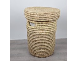 MigoStyling - Wasmand - Zeegras - Opbergmand - Wasmand - Dia35xH53cm - Babykamer - Binnenvoering