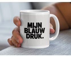 Mijn Blauwdruk Mok, Dutch Quote Mok, Zwarte Letters, Minimalistisch Design Mok, Grappige Koffiemok, Ideaal Cadeau, Koffie Liefhebber