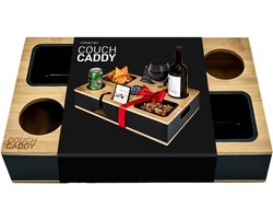 MikaMax Couch Caddy – Bankorganizer – Armleuning – Handige Organizer voor Bank of Bed – Zwart - Hout