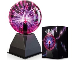 MikaMax Plasmabol lamp - Plasma Effectlamp - Plasmabal - Discolamp - 20cm - Danst op Geluid - Incl. USB kabel