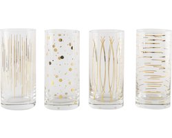 Mikasa Glazenset Mikasa 468 Ml Transparant/goud 4 Stuks