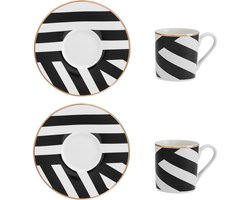 Mikasa Menaje Luxe Deco Espressokopjesset 100ml 2 Eenheden Goud