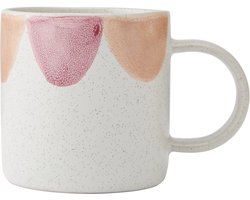 Mikasa - Mok - Scallop - Keramiek - Roze Wit - Voor Thee en Koffie
