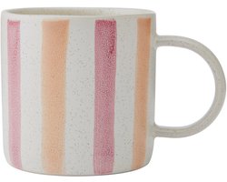 Mikasa - Mok - Stripes - Keramiek - Roze Oranje - 380ml