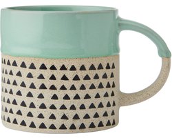 Mikasa - Mok - Wax Resist - Keramiek - Groen Zwart - Voor Thee en Koffie