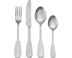Mikasa Soho Antiek 16-delige roestvrijstalen bestekset, bestekset voor 4 personen, inclusief 4x messen, 4x vorken, 4x dessertlepels en 4x theelepels - vaatwasmachinebestendig