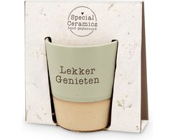 MIKO - Special Ceramics beker - Lekker genieten - Groen