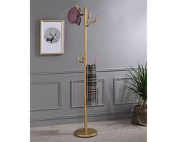 MILA kapstok met 8 haken, metalen frame in goud