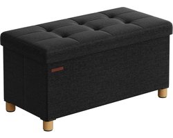 Mila Shop Zitbank - Opbergbank - Zitbank met opbergruimte - Halbank - Ruimtebesparend - Robuust - Modern - Fluwelen stof - 43 liter - Duif grijs - 38x38x38 cm (D X W X H)