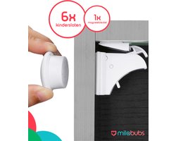 Milabubs Kinderslot Kastjes Magneet Set van 6 - Kastbeveiliging voor Kinderen - met Uitschakelfunctie