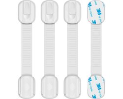 Milabubs Kinderslot Kastjes Set van 12 - Wit - Kastbeveiliging voor Kinderen - Op Maat Verstelbaar