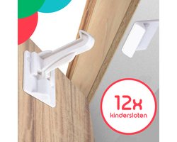 Milabubs® Kinderslot Kastjes Set van 12 - Wit - Kastbeveiliging voor Kinderen - Verbeterde Draagkracht 160KG
