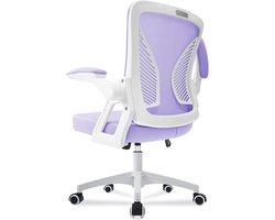 Milacyee Bureaustoel - Ergonomische Bureaustoel – Verstelbare Gaming/Computerstoel met Mesh Rug & Lendensteun – 90° Opklapbare Armleuningen – Directiestoel met Stille Wieltjes – Tot 150 kg Belasting - Paars - Geschikt voor thuiswerk en kantoor
