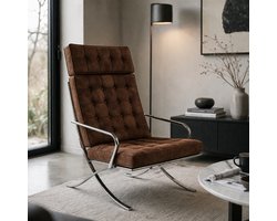 Milano Chair - Fauteuil - Stoel - Vintage Bruin - Chaise longue - Zetel