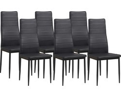 MILANO eetkamerstoelen in sets van 2 / 4 / 6, diverse Kleuren - Gestoffeerde stoel met kunstleer bekleding, Modern stijlvol design aan de eettafel - Keukenstoel of eetkamerstoel met hoog draagvermogen tot 110kg