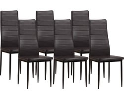 MILANO eetkamerstoelen in sets van 2 / 4 / 6, diverse Kleuren - Gestoffeerde stoel met kunstleer bekleding, Modern stijlvol design aan de eettafel - Keukenstoel of eetkamerstoel met hoog draagvermogen tot 110kg