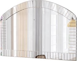 Milano Gebogen Wandspiegel - Venetiaanse Accent Spiegel- Zilver - Glas - Decoratie voor Woonkamer