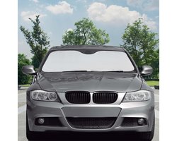 Milieuvriendelijke autozonwering - Voorruit parasol - Auto koel houden - Gemaakt van gerecycled materiaal - 140 x 80 cm - Wit