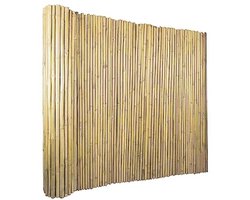Milieuvriendelijke Bamboe Tuinomheining - 100 cm Hoog, 8 ft Lang, 0,7 inch D Bamboe Scherm voor Balkon, Tuin en Terras