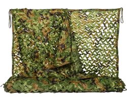 Militaire Camouflagenet - 4x5 Meter Schaduwdoek - Voor Jacht, Tuin & Decoratie - Zonwering - Groen/Bruin - 1 Stuk