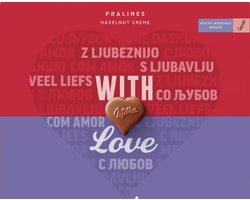 Milka Valentijn Chocolade 110g - I Love Milka Chocolade Pralines Hazelnootcrème - Chocoladecadeau - Cadeautjes - Kerstcadeau