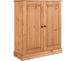 Mille|Hoge kast met 2 deuren in grenen gebeitst