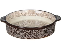 Millimi Keramische Ovenschaal - Saladeschaal - 29.5cm - Bruin