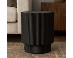 Milton & Oldbrook Bijzettafel Composiet Ø 34 cm Haslev Zwart