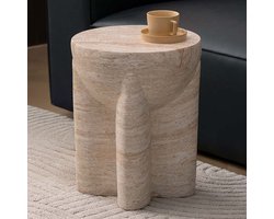 Milton & Oldbrook Bijzettafel Composiet Ø 37 cm Skive Beige