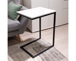 Milton & Oldbrook Bijzettafel Lohja Marmerlook Wit