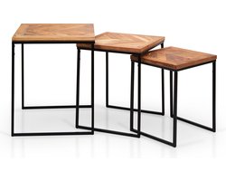 Milton & Oldbrook Bijzettafel Set Eindhoven Acaciahout