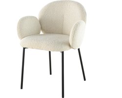 Milton & Oldbrook Bouclé Eetkamerstoel Tomar Beige