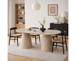 Milton & Oldbrook Eettafel 200 cm Elvas Travertinlook