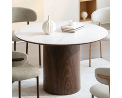 Milton & Oldbrook Eettafel Ø 120 cm Somero Marmer Wit