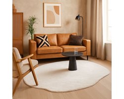 Milton & Oldbrook Fluffy Organisch Vloerkleed 160 x 230 cm Pavia Wit