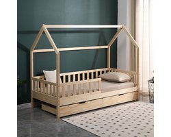 Milton & Oldbrook Huisbed 90x200 cm met 2 Lades Nikaia Hout