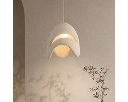 Milton & Oldbrook Japandi Hanglamp Ø 50 cm Pleven Beige Steenlook